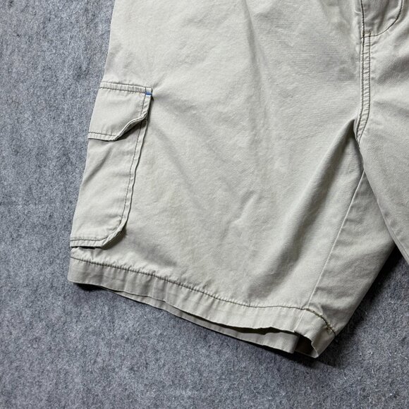 Tommy Cargo Shorts Men Men 2XL Beige Elastic Patio Drawstring Relax Twill 8" - Picture 5 of 15